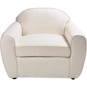 Beliani Ellede Modern Armchair - Bouclé Fabric, Eucalyptus Wood, Beige Light Beliani Ellede Modern Armchair - Bouclé Fabric, Eucalyptus Wood, Beige Light