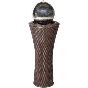 Beliani Zenyatta Brown Garden Fountain - Decorative Modern Outdoor Water Feature Beliani Zenyatta Brown Garden Fountain - Decorative Modern Outdoor Water Feature