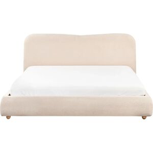 Beliani Bed with Storage - Modern Minimalist 180x200cm Bouclé Beige - Bed Beliani Bed with Storage - Modern Minimalist 180x200cm Bouclé Beige - Bed