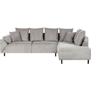 Beliani Lunner Gray L-Shaped Sofa - Sofa Beliani Lunner Gray L-Shaped Sofa - Sofa