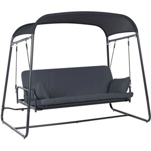 Beliani Marsciano Outdoor Swing - Mesh Canopy, Steel Frame Beliani Marsciano Outdoor Swing - Mesh Canopy, Steel Frame