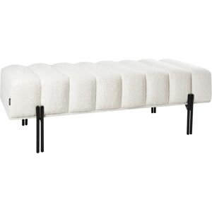Beliani White Caret Bed Bench - Scandinavian Style Beliani White Caret Bed Bench - Scandinavian Style