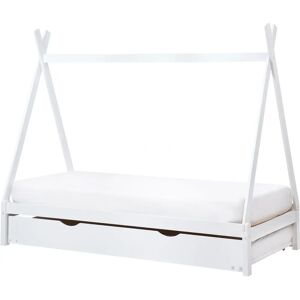 Beliani Pine Wood Children's Nido Bed - White - Modern Foldaway Bed Beliani Pine Wood Children's Nido Bed - White - Modern Foldaway Bed