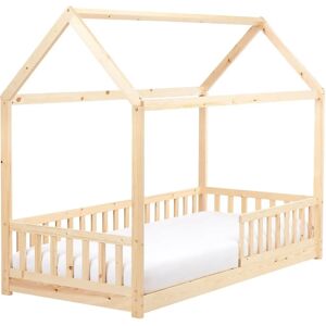 Beliani Kids House-Shaped Bed Light Pine - Kids Bed Beliani Kids House-Shaped Bed Light Pine - Kids Bed