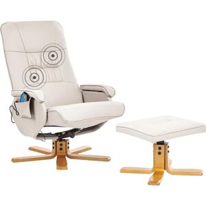 Beliani Relaxpro Beige Synthetic Leather Recliner - Recliner Chair Beliani Relaxpro Beige Synthetic Leather Recliner - Recliner Chair