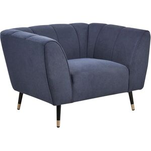 Beliani Orsta Dark Blue Polyester Modern Armchair - Sillón Beliani Orsta Dark Blue Polyester Modern Armchair - Sillón