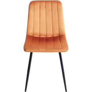 Beliani Modern Velvet Orange Scandinavian Dining Chair Set - Dining Chair Beliani Modern Velvet Orange Scandinavian Dining Chair Set - Dining Chair