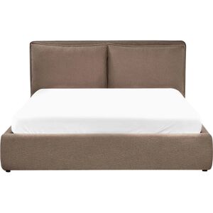 Beliani Bajonna Storage Bed - Modern Beige Fabric with Cushions Beliani Bajonna Storage Bed - Modern Beige Fabric with Cushions