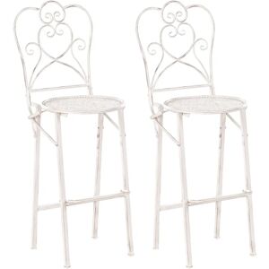 Beliani - Garden Chair Set - Provençal Style - 2 Foldable Metal Chairs Beliani - Garden Chair Set - Provençal Style - 2 Foldable Metal Chairs