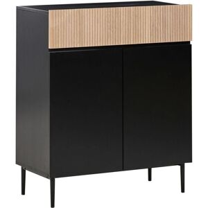 Beliani Blythe Modern Credenza - Black MDF Storage Cabinet Beliani Blythe Modern Credenza - Black MDF Storage Cabinet