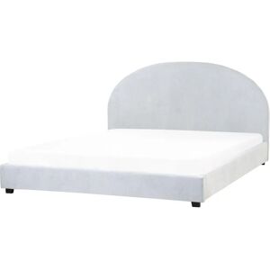 Beliani Vaucluse Light Blue Retro Fabric Bed - Bed Beliani Vaucluse Light Blue Retro Fabric Bed - Bed