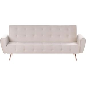 Beliani Selnes Velvet Sofa Bed - Retro Style Beliani Selnes Velvet Sofa Bed - Retro Style
