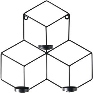 Beliani Tarouca Wall Candle Holder - Modern Iron 3-Candle Decor Beliani Tarouca Wall Candle Holder - Modern Iron 3-Candle Decor