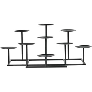 Beliani Lamego Modern Candle Holder - Candelabro, Black Metal, 52x22x23cm Beliani Lamego Modern Candle Holder - Candelabro, Black Metal, 52x22x23cm