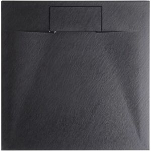 Beliani Square Shower Tray - Natural Stone Effect, 80x80x3 cm Beliani Square Shower Tray - Natural Stone Effect, 80x80x3 cm