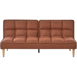 Beliani Siljan Sofa Bed - Easy to Clean Upholstery, Converts to Double Bed, Retro Design Beliani Siljan Sofa Bed - Easy to Clean Upholstery, Converts to Double Bed, Retro Design