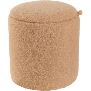 Beliani Maryland Light Brown Storage Pouf - Pouf and Stool Set Beliani Maryland Light Brown Storage Pouf - Pouf and Stool Set