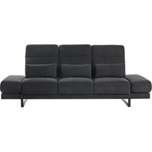 Beliani Ikast Modern Black 3-Seater Sofa Beliani Ikast Modern Black 3-Seater Sofa
