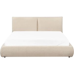 Beliani Modern Beige Bouclé Bed - Bed Beliani Modern Beige Bouclé Bed - Bed