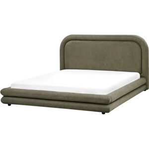 Beliani Lavardens Synthetic Linen Green 160x200cm - Bed Beliani Lavardens Synthetic Linen Green 160x200cm - Bed