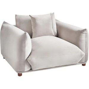 Beliani Luvos Velvet Taupe Armchair - Armchair Beliani Luvos Velvet Taupe Armchair - Armchair