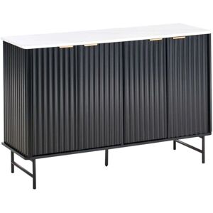 Buffet moderne BELIANI avec 4 portes - MDF et métal - Publicité Buffet moderne BELIANI avec 4 portes - MDF et métal - Publicité