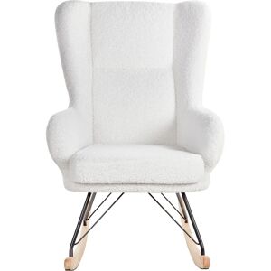 Beliani Luoma Bouclé High Back Rocking Chair Beliani Luoma Bouclé High Back Rocking Chair
