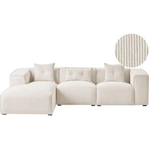 Beliani Model Dolva White Velvet Corner Sofa - Sofa Beliani Model Dolva White Velvet Corner Sofa - Sofa