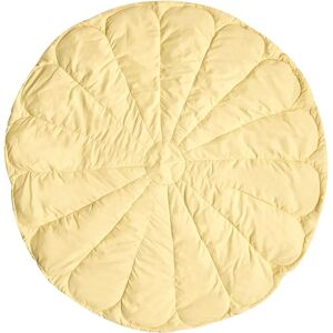 Beliani Children's Floral Play Rug - Modern Yellow 110x110cm Beliani Children's Floral Play Rug - Modern Yellow 110x110cm