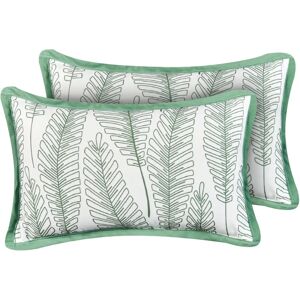 Beliani Garden Cushion Set - Modern Plant Pattern, Waterproof, 2 pcs Beliani Garden Cushion Set - Modern Plant Pattern, Waterproof, 2 pcs