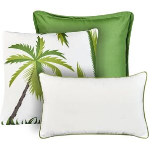 Beliani Garden Cushion Set - Palm Pattern - Modern Tropical Style Beliani Garden Cushion Set - Palm Pattern - Modern Tropical Style