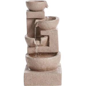 Beliani Garden Water Fountain - Traditional Beige Resin Decor Beliani Garden Water Fountain - Traditional Beige Resin Decor