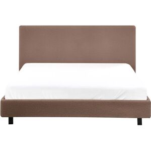 Beliani Albi Brown Bouclé Bed - Bed Beliani Albi Brown Bouclé Bed - Bed
