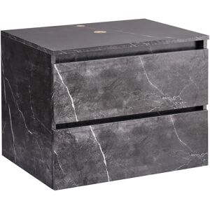 Beliani Wall Mounted Washbasin Cabinet Serra 60 Cm Black Marble - Wall Mounted Washbasin Cabinet Beliani Wall Mounted Washbasin Cabinet Serra 60 Cm Black Marble - Wall Mounted Washbasin Cabinet