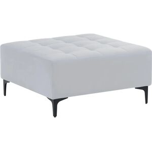 Beliani Aberdeen Velvet Light Grey Ottoman - Furniture Beliani Aberdeen Velvet Light Grey Ottoman - Furniture