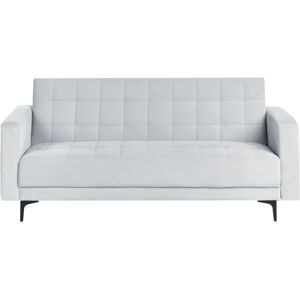 Beliani Aberdeen Light Grey Velvet Sofa Bed - Sofa Bed Beliani Aberdeen Light Grey Velvet Sofa Bed - Sofa Bed