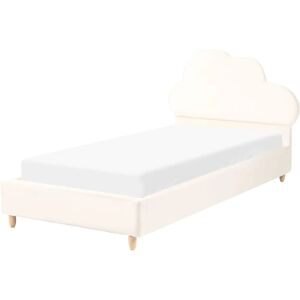 Beliani Kids Bed Cloud Velvet Bellevue 90 X 200 Cm - Kids Bed Beliani Kids Bed Cloud Velvet Bellevue 90 X 200 Cm - Kids Bed