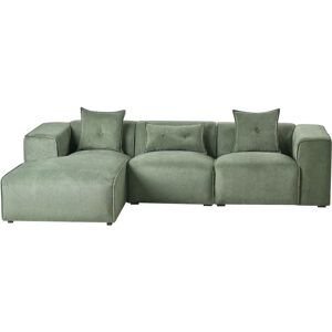 Beliani Dolva Corner Sofa - Dark Green - 3 Seater - Right Hand Beliani Dolva Corner Sofa - Dark Green - 3 Seater - Right Hand