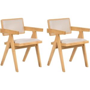 Beliani Light Brown Retro Dining Chairs - Dining Chairs Beliani Light Brown Retro Dining Chairs - Dining Chairs