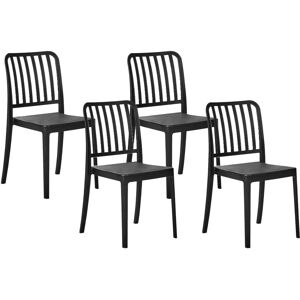 Beliani Garden Chairs - Modern Weather-Resistant Stackable Set Beliani Garden Chairs - Modern Weather-Resistant Stackable Set