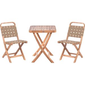 Beliani Balcony Set FSC Acacia Wood Foldable Outdoor Patio - Balcony Set Beliani Balcony Set FSC Acacia Wood Foldable Outdoor Patio - Balcony Set
