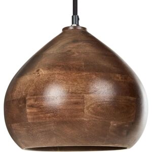 Beliani Sanyati Dark Brown Mango Wood Pendant Lamp - Pendant Light Beliani Sanyati Dark Brown Mango Wood Pendant Lamp - Pendant Light