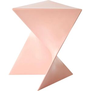 Beliani Pecos Pastel Pink Triangular Side Table - Side Table Beliani Pecos Pastel Pink Triangular Side Table - Side Table