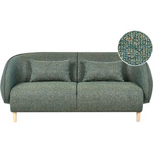 Beliani Umea Green Retro 3-Seater Sofa - Sofá de 3 Lugares Beliani Umea De Poliéster Verde 190x85x78 Beliani Umea Green Retro 3-Seater Sofa - Sofá de 3 Lugares Beliani Umea De Poliéster Verde 190x85x78