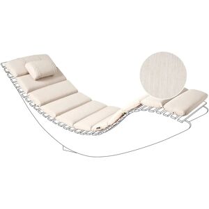 Beliani Beige UV-Resistant Polyester Outdoor Cushion - 180x60x5 Beliani Beige UV-Resistant Polyester Outdoor Cushion - 180x60x5