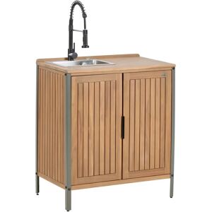 Beliani Ivrea Outdoor Kitchen Cabinet - FSC Acacia Wood, Brown, 80x50x92cm Beliani Ivrea Outdoor Kitchen Cabinet - FSC Acacia Wood, Brown, 80x50x92cm