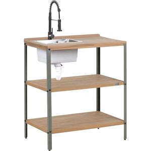 Beliani Ivrea Garden Kitchen Island - FSC Acacia - Brown - 80x50x92cm Beliani Ivrea Garden Kitchen Island - FSC Acacia - Brown - 80x50x92cm