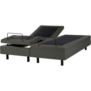 Beliani Electric Adjustable Bed - Modern Remote Control Grey 160x200cm Beliani Electric Adjustable Bed - Modern Remote Control Grey 160x200cm
