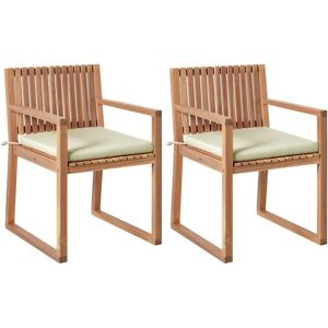 Beliani Garden Chairs Set - FSC Acacia Wood, Cushioned, Traditional Style Beliani Garden Chairs Set - FSC Acacia Wood, Cushioned, Traditional Style