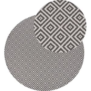 Beliani Outdoor Rug Thrissur - Round Polyester Geometric - Outdoor Rug Beliani Outdoor Rug Thrissur - Round Polyester Geometric - Outdoor Rug